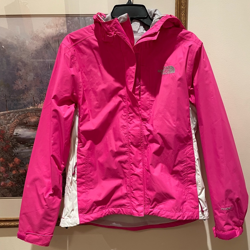 Pink North Face Windbreaker Jacket